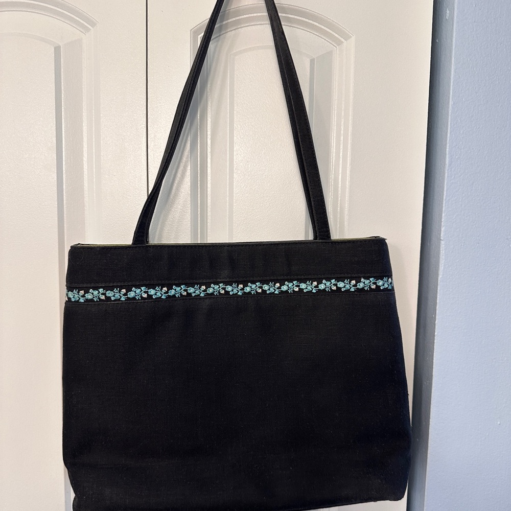 Kate spade black and floral tote